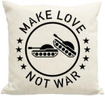 printfashion Make love, not war - Párnahuzat, Díszpárnahuzat - Lenvászon (1192028)
