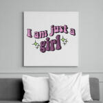printfashion I am just a girl - Vászonkép - Fehér (16642652)