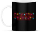 printfashion Stranger things karácsonyi fények - Bögre - Fekete (4292924)