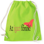 printfashion igazi főnök - Sportzsák, Tornazsák - Limezöld (1125943)