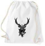 printfashion szarvas minta - Sportzsák, Tornazsák - Fehér (306646)