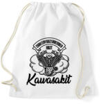 printfashion Csak egy igazi úriember hajt Kawasakit - Sportzsák, Tornazsák - Fehér (4336354)