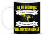 printfashion Villanyszerelőket teremtett az Úr - Bögre - Fekete (6546182)