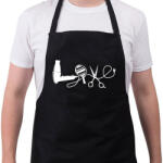 printfashion Fodrász Love - Kötény - Fekete (4929335)