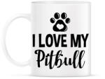 printfashion I love my pitbull - Bögre - Fehér (1188472)