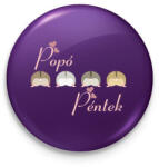 printfashion Popó péntek - Kitűző, hűtőmágnes - Lila (14492522)