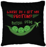 printfashion Bitch, peas - Párnahuzat, Díszpárnahuzat - Fekete (8152544)