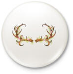 printfashion Deer Antler - Kitűző, hűtőmágnes - Fehér (3080763)