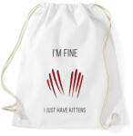 printfashion Cica karmolás - Sportzsák, Tornazsák - Fehér (13409083)