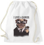 printfashion Gengszter kutya - Sportzsák, Tornazsák - Fehér (5126721)