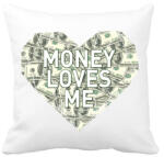 printfashion Money loves me - Párnahuzat, Díszpárnahuzat - Fehér (265111)