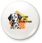 printfashion I love my dalmatian - Kitűző, hűtőmágnes - Fehér (14243359)