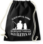 printfashion Horgász társak - Nagyapa és unoka névvel - Sportzsák, Tornazsák - Fekete (13784728)