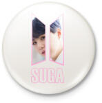 printfashion BTS Suga - Kitűző, hűtőmágnes - Fehér (3082550)