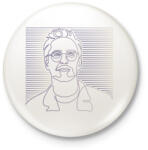 printfashion Robert Downey Jr. - Vonalas - Kitűző, hűtőmágnes - Fehér (7297005)