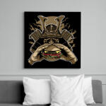 printfashion Szamuráj hamburger - Vászonkép - Fekete (6646772)