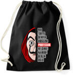printfashion A nagy pénzrablás - La Casa de Papel - Money Heist - Sportzsák, Tornazsák - Fekete (5734890)