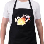 printfashion Monkey D. Luffy ütés - Kötény - Fekete (14212980)