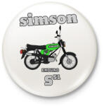 printfashion Simson - Kitűző, hűtőmágnes - Fehér (3090366)