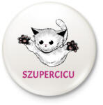 printfashion SZUPERCICU - Kitűző, hűtőmágnes - Fehér (11500974)