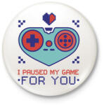 printfashion Valentin napi gamer - Kitűző, hűtőmágnes - Fehér (6101872)