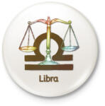 printfashion Libra színes - Kitűző, hűtőmágnes - Fehér (6267999)