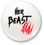 printfashion Szépség és szörnyeteg - páros férfi - Kitűző, hűtőmágnes - Fehér (6064494)