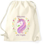 printfashion Vegán unikornis - Sportzsák, Tornazsák - Natúr (14498214)