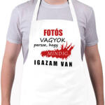 printfashion Fotós vagyok. . . - Kötény - Fehér (16287290)