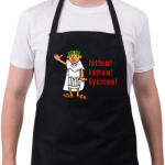 printfashion jöttem láttam győztem - Kötény - Fekete (4928681)