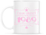 printfashion csillag-1989-pink - Bögre - Fehér (790835)