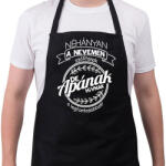 printfashion Apának hívnak a legfontosabbak - Kötény - Fekete (4927936)