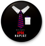 printfashion Apák napja Elegance - Kitűző, hűtőmágnes - Fekete (3102810)