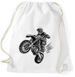 printfashion motocross - Sportzsák, Tornazsák - Fehér (16090413)