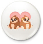 printfashion Cute Love - Kitűző, hűtőmágnes - Fehér (3083636)