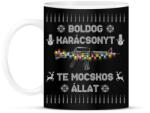 printfashion Boldog Karácsonyt Te mocskos állat! - Bögre - Fekete (3923322)
