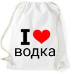 printfashion I love Vodka - Sportzsák, Tornazsák - Fehér (10654401)