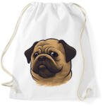 printfashion Mopsz - Pug - Sportzsák, Tornazsák - Fehér (12072566)