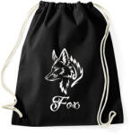 printfashion Róka - Sportzsák, Tornazsák - Fekete (4805231)