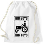 printfashion Big boys big toys - traktoros - Sportzsák, Tornazsák - Fehér (1196644)