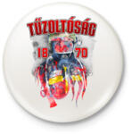 printfashion Tűzoltóság 1870 - Kitűző, hűtőmágnes - Fehér (3075947)