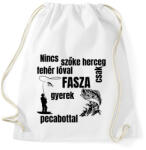 printfashion Nincs szőke herceg fehér lóval csak fasza gyerek pecabottal - Sportzsák, Tornazsák - Fehér (7637364)