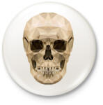 printfashion Halálfejes póló - Kitűző, hűtőmágnes - Fehér (3077984)