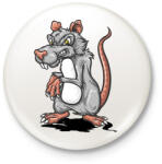 printfashion patkány - Kitűző, hűtőmágnes - Fehér (15301670)