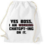 printfashion Yes boss - Sportzsák, Tornazsák - Fehér (14578131)