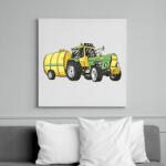 printfashion Trágyázó traktor - Vászonkép - Fehér (11757166)