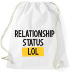 printfashion Kapcsolati státusz LOL - Sportzsák, Tornazsák - Fehér (2423011)
