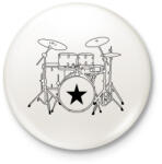 printfashion Dob szett - Kitűző, hűtőmágnes - Fehér (5994093)