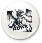 printfashion Sárkány - Kitűző, hűtőmágnes - Fehér (15184338)