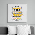 printfashion 1983 Születésnap - Napfény egy kis hurrikánnal! - Vászonkép - Fehér (6624541)